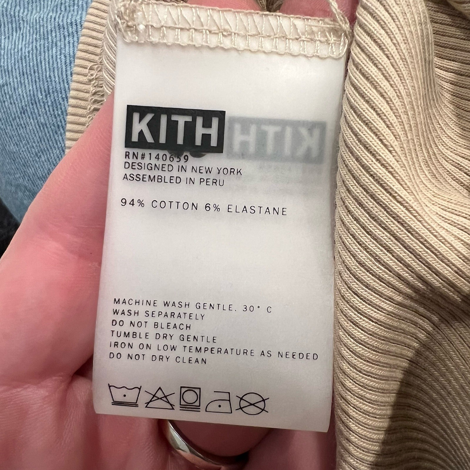 Kith Ribbed Midi Dress Canvas XS NWT Neutral Tank Bodycon Minimal