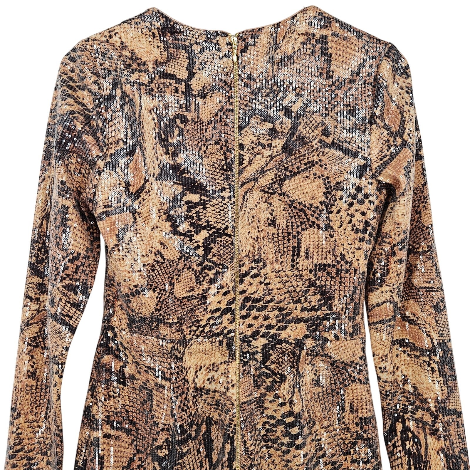 Rebecca Vallance Bellis Snakeskin-Print Mini Dress US 6 NEW