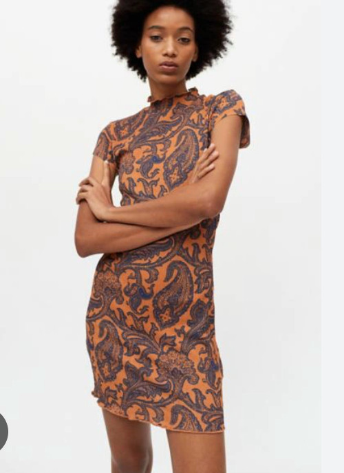 URBAN OUTFITTERS Uo Nina Spliced Bodycon Mini Dress In Brown NWT Large