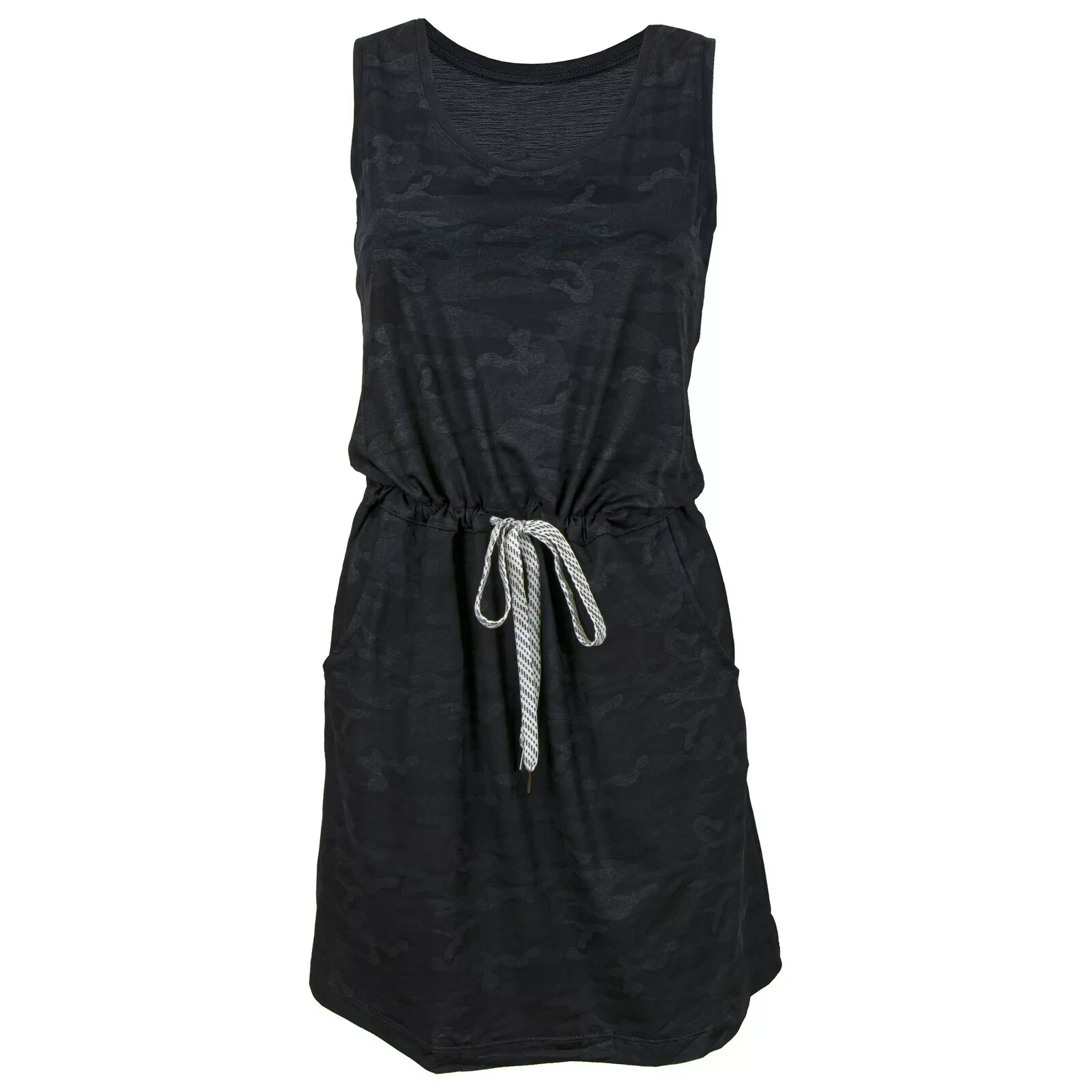 Member’s Mark Women’s Favorite Soft Pullover Drawstring Dress Black Camo Size S
