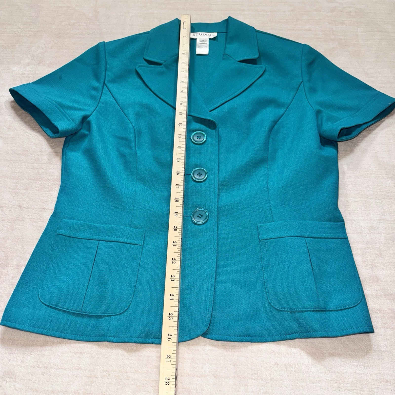 Studio I 2 Pc Dress Jacket Set Size 12 Teal Paisley Maxi Dress Formal