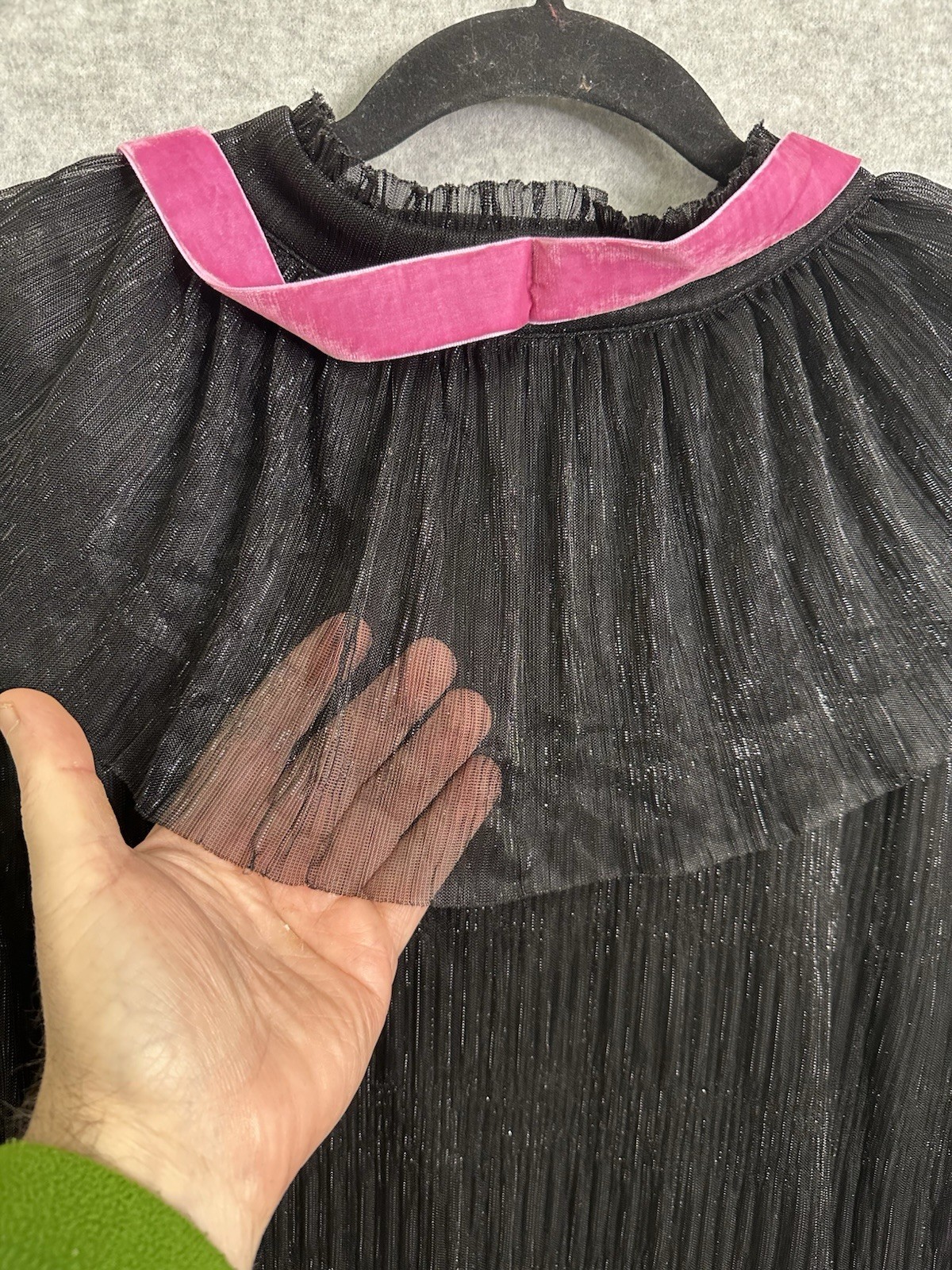 Studio Park X Shawn Killinger Womens Dress 2X Black Tiered Metallic Pleat