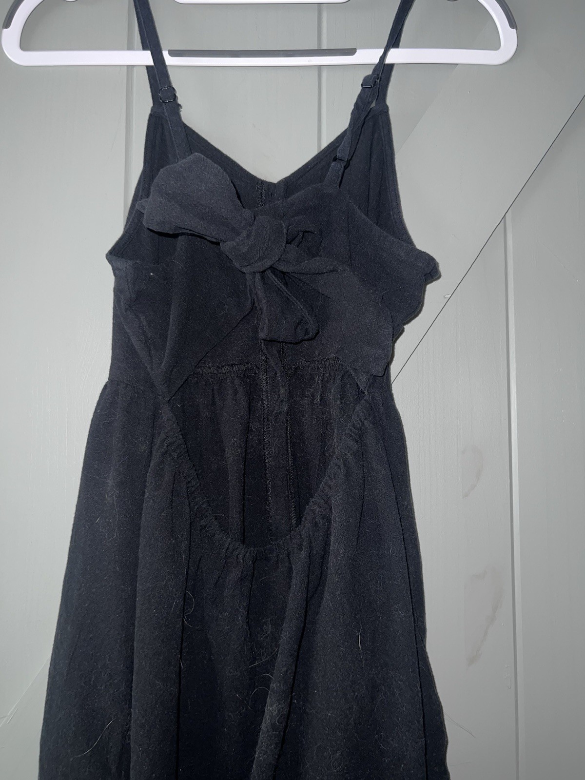 Universal Thread Black Solid Cotton Woven V-Neck Button Front Maxi Dress S