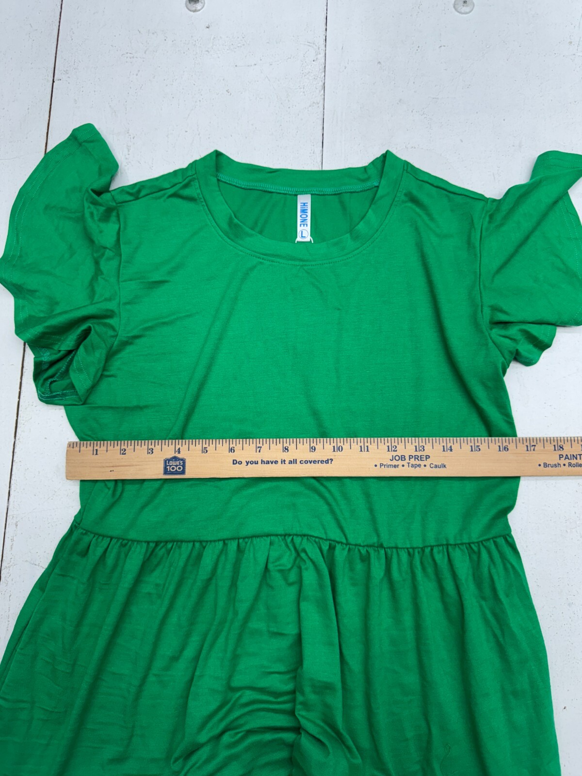 HiMone Green Layered Ruffled Short Sleeve Dress Womens Size Large