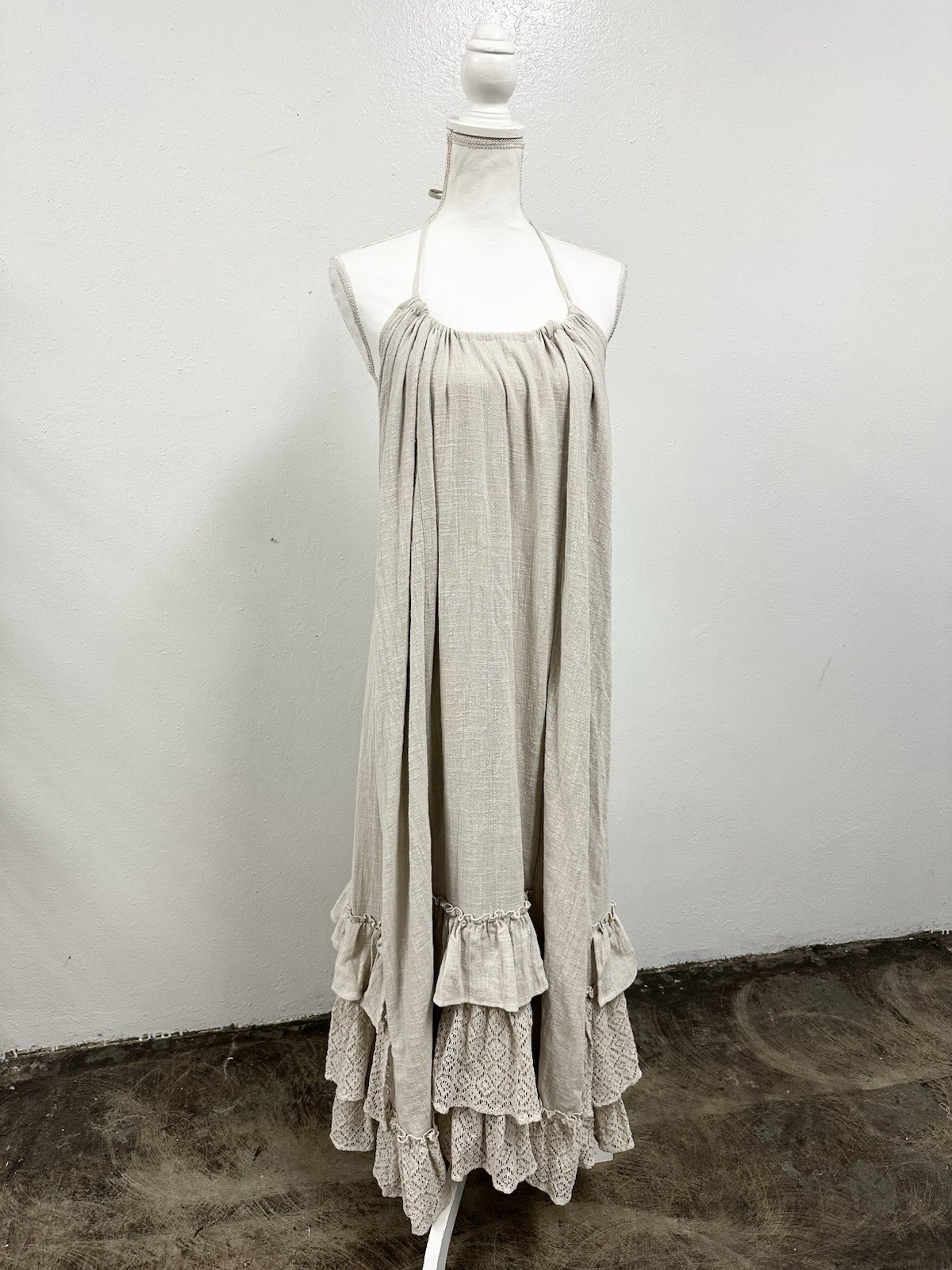 Promesa Brand New With Tags Patchwork Lace Cotton Maxi Dress Size Small Boho