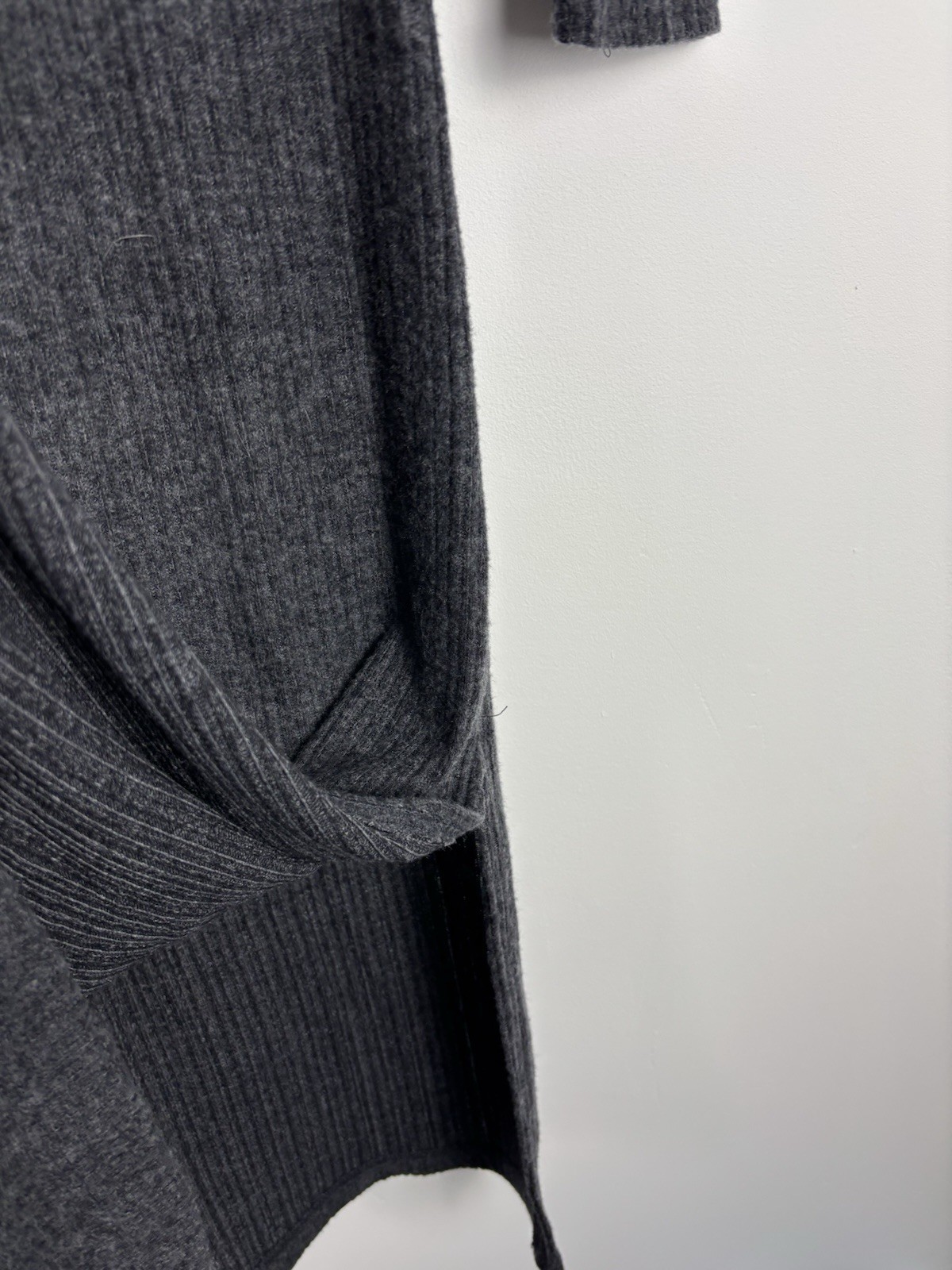 Nwt Daily Practice Sweater Dress Size Xs Gray Turtleneck Ribbed Midi Splits