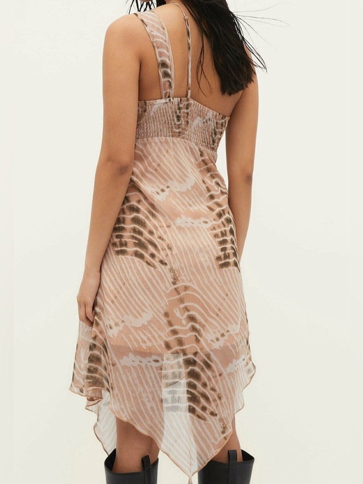 STR Stradivarius One Shoulder Handkerchief Dress Size L