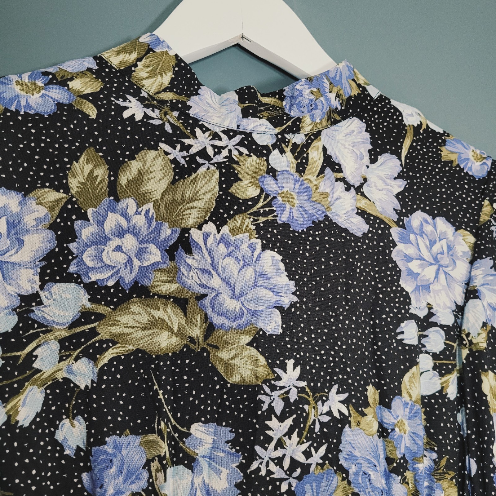 BNWT NEW MISS SELFRIDGE DRESS 10 SHIFT BLUE BLACK FLORAL LONG SUMMER CT900