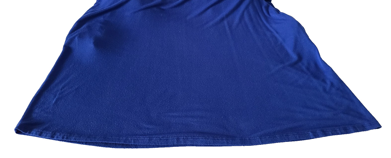 ACTING PRO Womens Cold Shoulder Shift Dress SIZE M Short Sleeve Crew Neck Blue