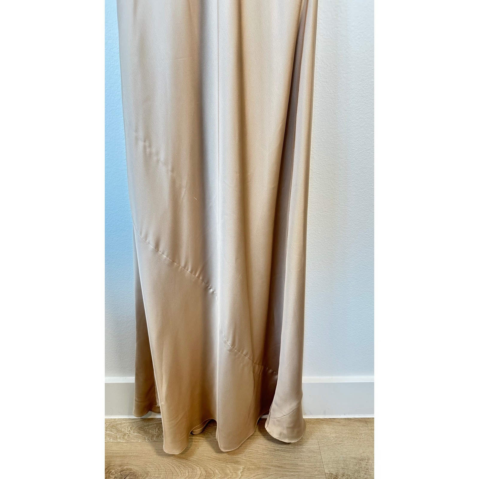 Show Me Your Mumu Jasmine Halter Maxi Dress Womens Formal Satin S Champagne