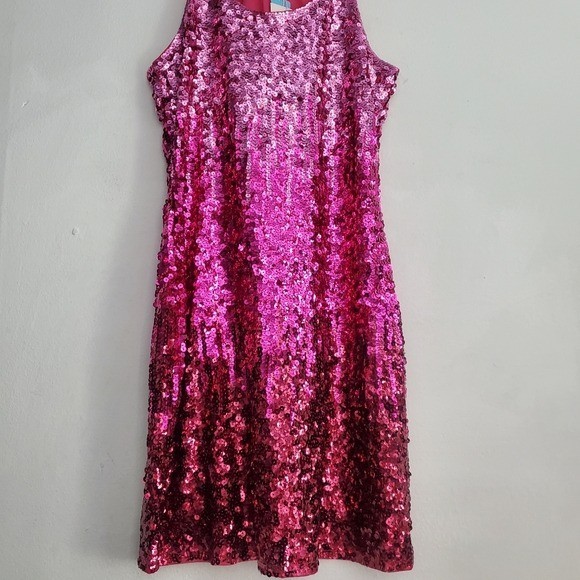 Maner Glitter Sequin Dress Adjustable Spaghetti Strap Sparkle Party Dress, Large