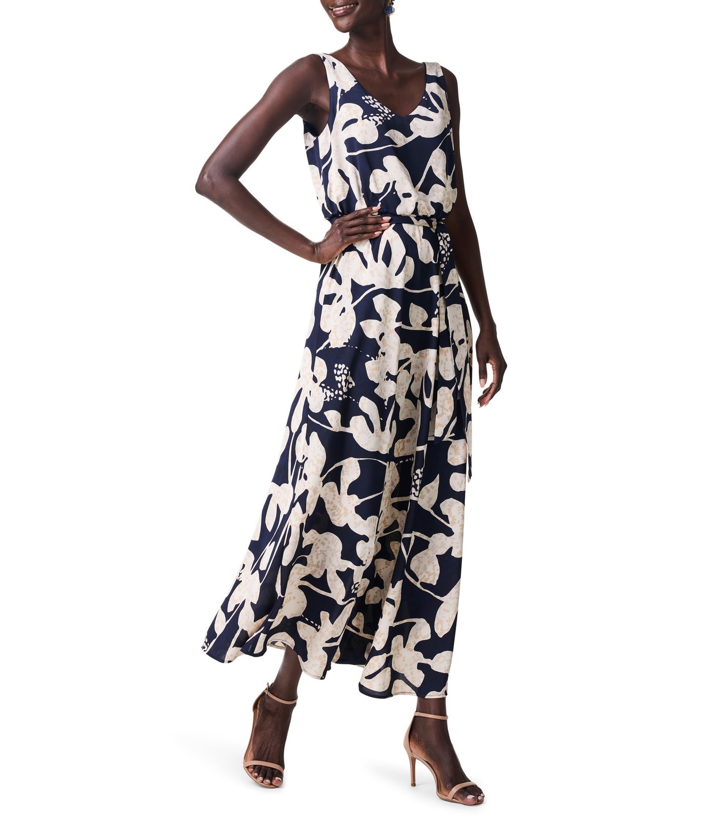 NIC+ZOE Women’s Water Lilies Bianca Dress Indigo Multi Large
