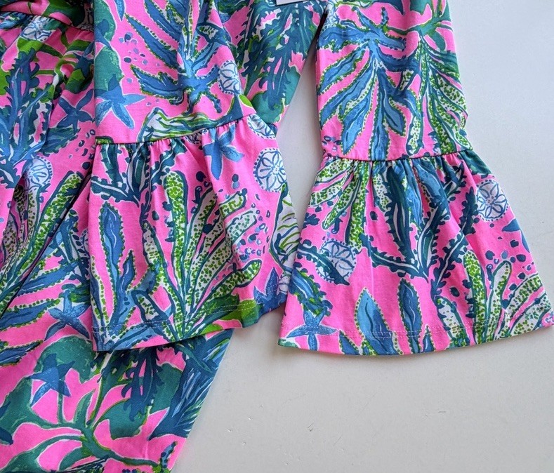 Lilly Pulitzer Jannie Dress V-Neck Three Quarter Sleeve Mini Size Small