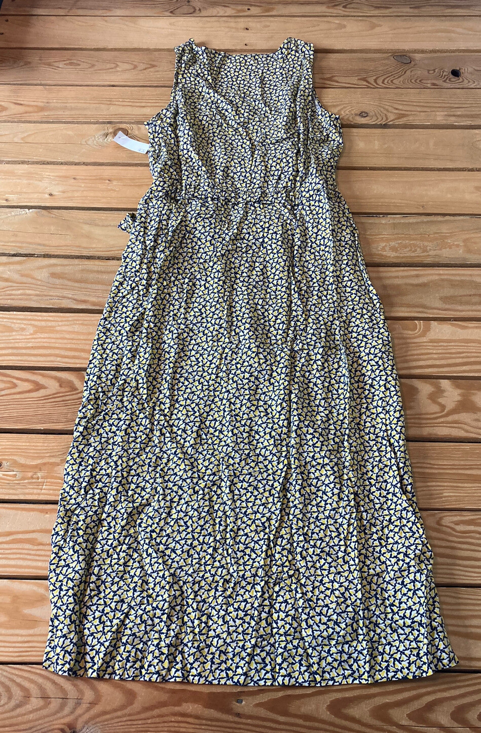 goodthreads NWT women’s floral sleeveless midi dress Size S yellow B8