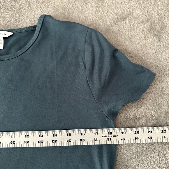 Athleta 2025 Essential Tee Shirt Dress Women’s Medium Petite Blue Supima Cotton