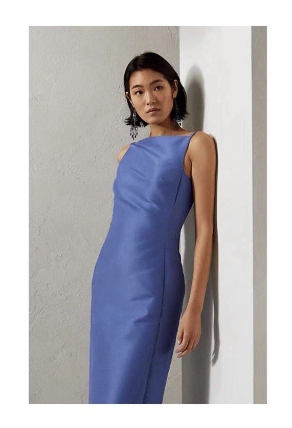 Ralph Lauren Collection Purple Label Krystina Faille Evening Dress Size 20