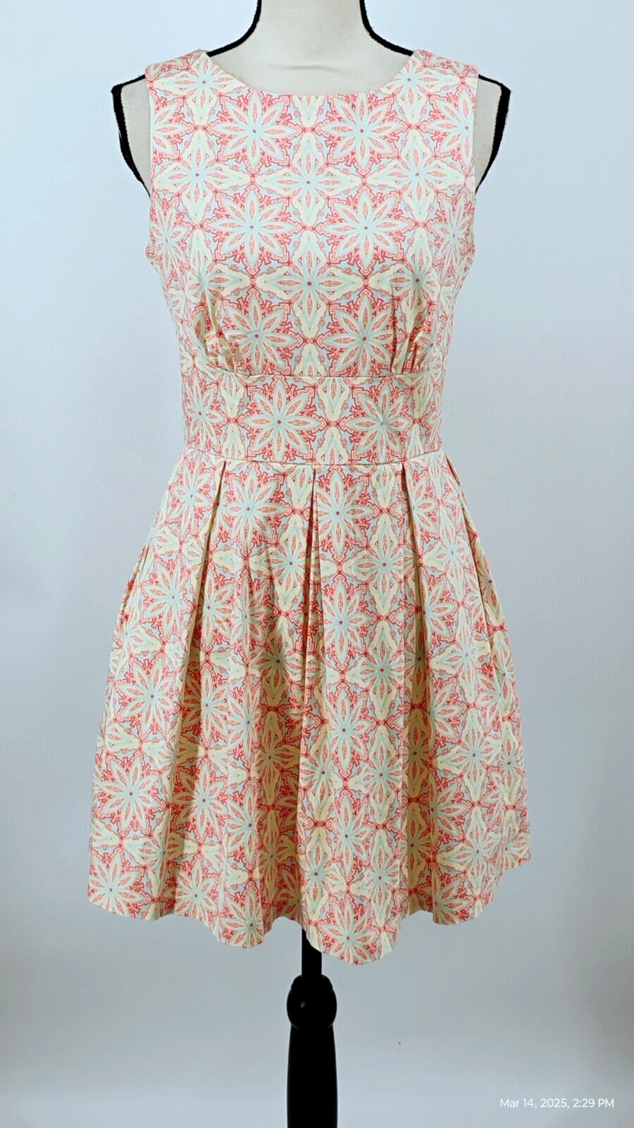 NEW Closet London Sundress Mandala Print Open Back & Button Zipper Pockets 12