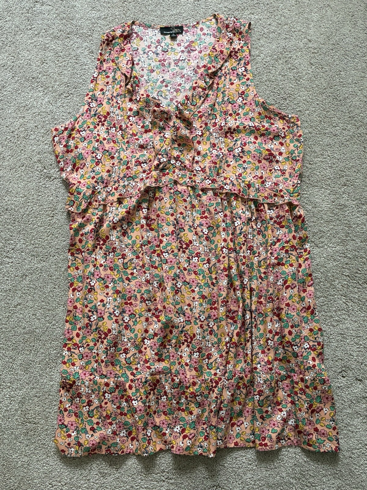Suzanne Betro Summer Ditsy Floral Cottagecore Dress Women’s 1X