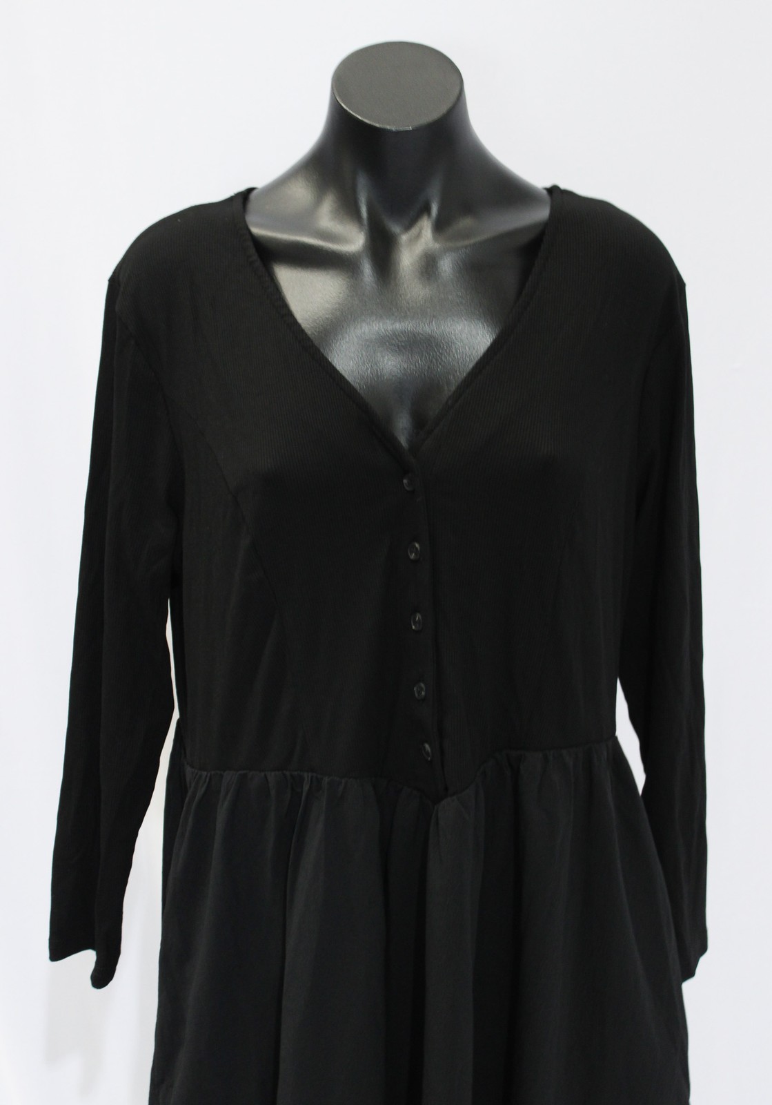 Disturbia Women’s Torrent Button Up Midi Dress EJ3 Black Size UK 20 (US 16) NWT