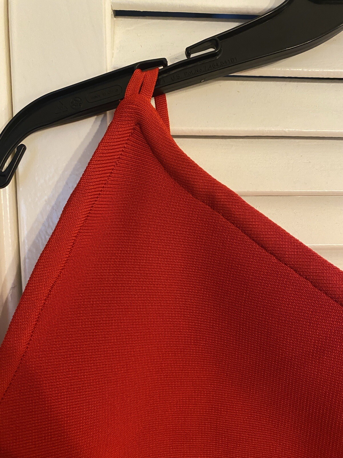 SHEIN ADYCE Double Strappy One Shoulder Bodycon Dress RED Size M