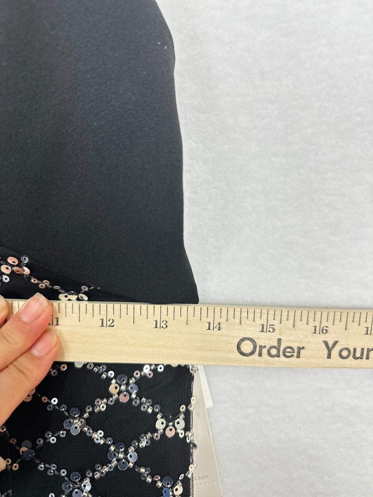 Adrianna Papell Mini Dress Black Silver Size 0 Sequined Rhinestone Bow NWT