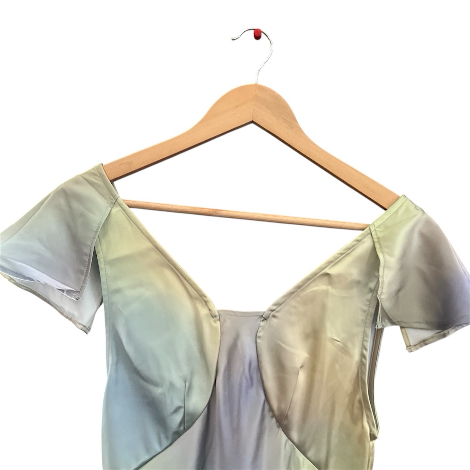 WEWOREWHAT Multicolor Silky Charmeuse Midi Slip Dress Women’s Size 00 Cocktail