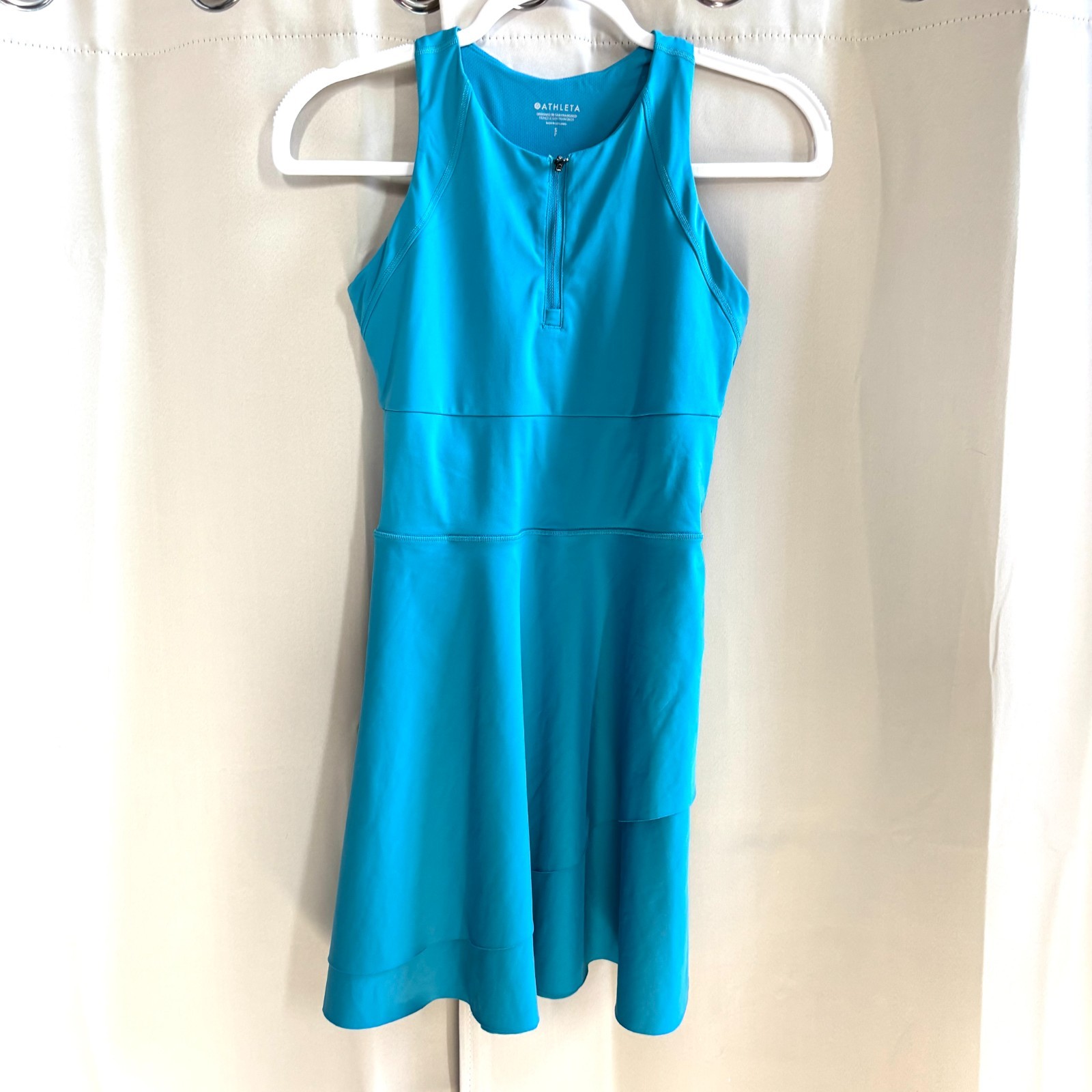 Athleta Break Point Dress Small Pacific Blue Athletic Athleisure Tennis 19234