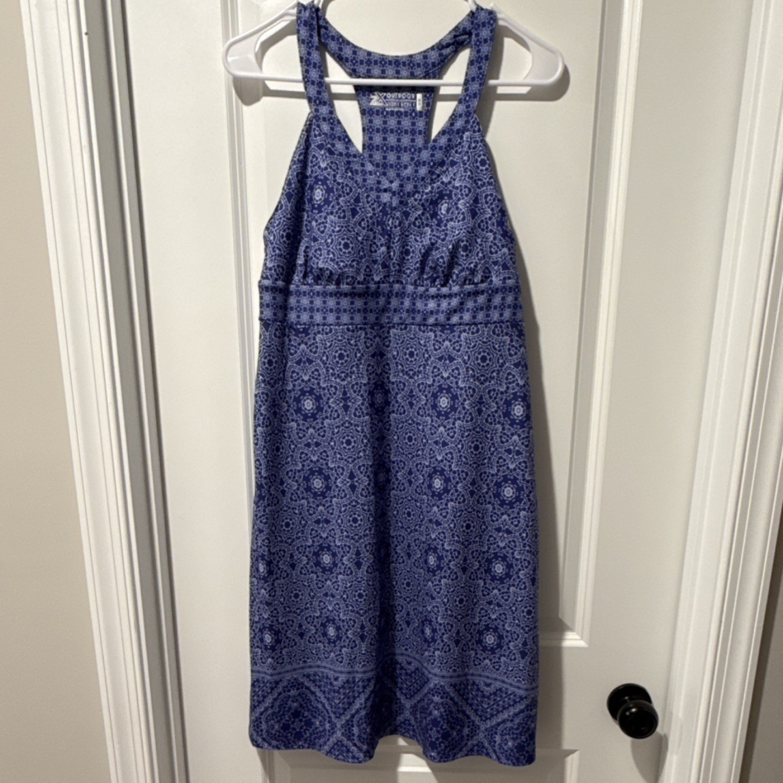 Summer Dress Sporty European Summer Outdoor Lifestyle Blue White M