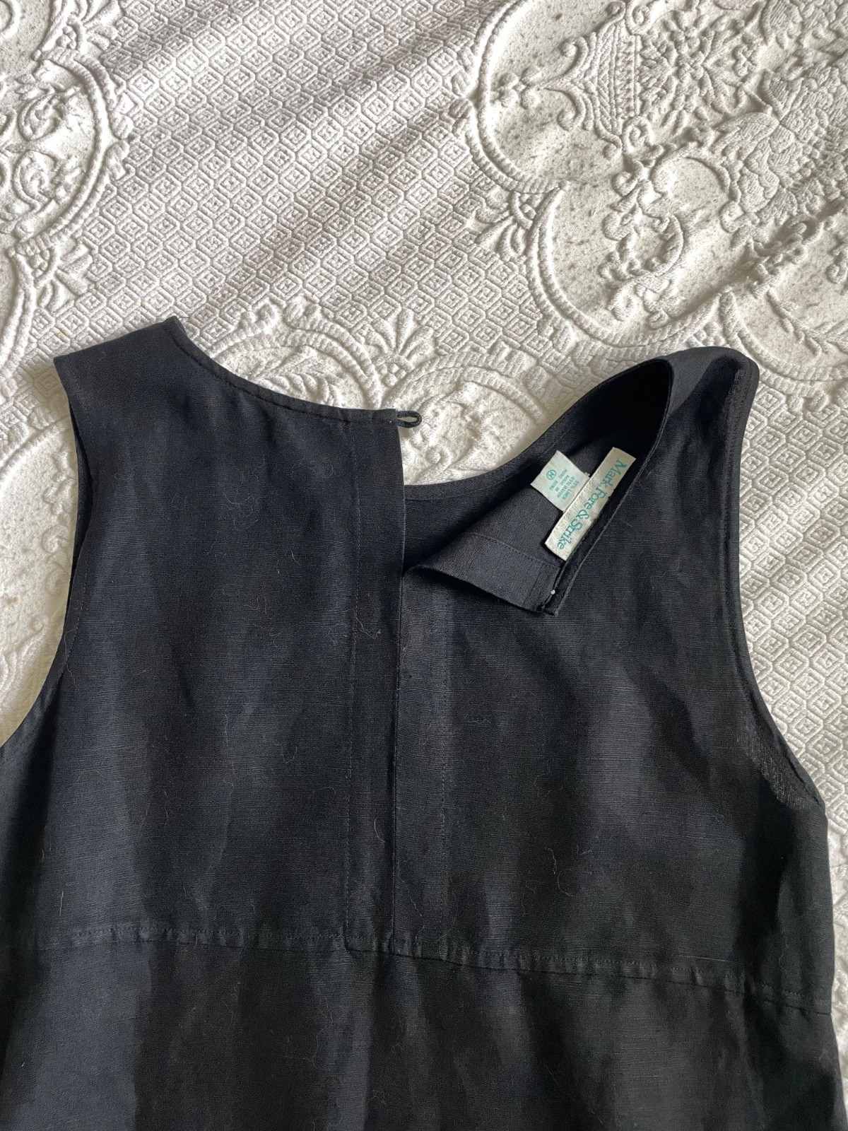 Mark, Fore, & Strike Black Linen Blend Sleeveless Mini Shift Dress Size Medium