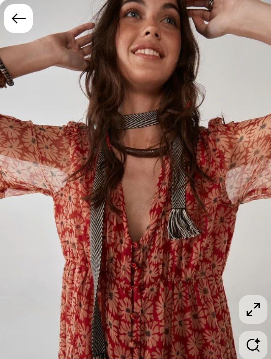 Maison Hotel Celine Maxi Dress M “Las Dalias” Block Print Boho Worn Once