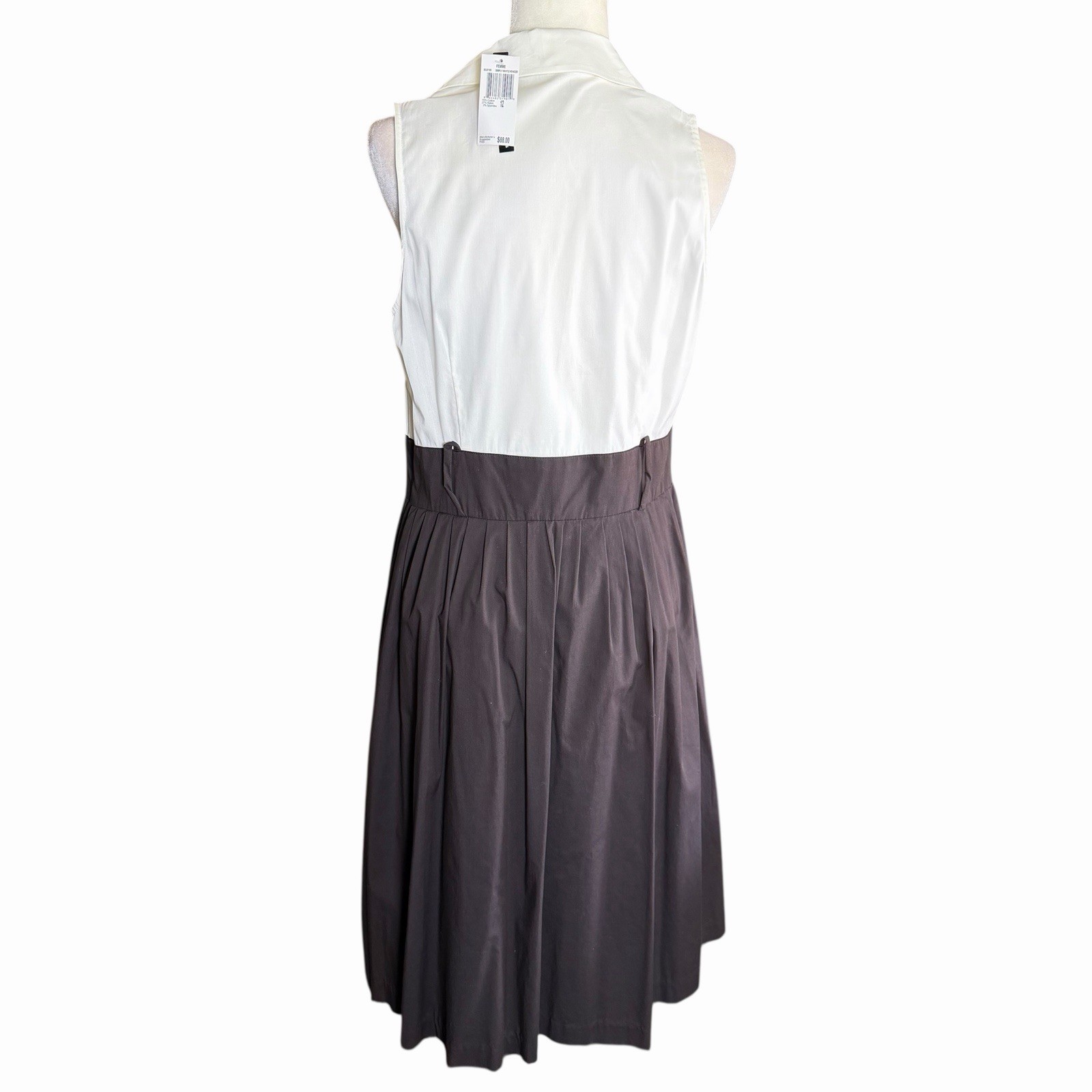Grace Elements A-line Dress Black White 12 Classic Officesiren Career City NWT