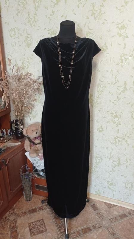 Women Laura Ashley dress black acrylic 44/XXL/