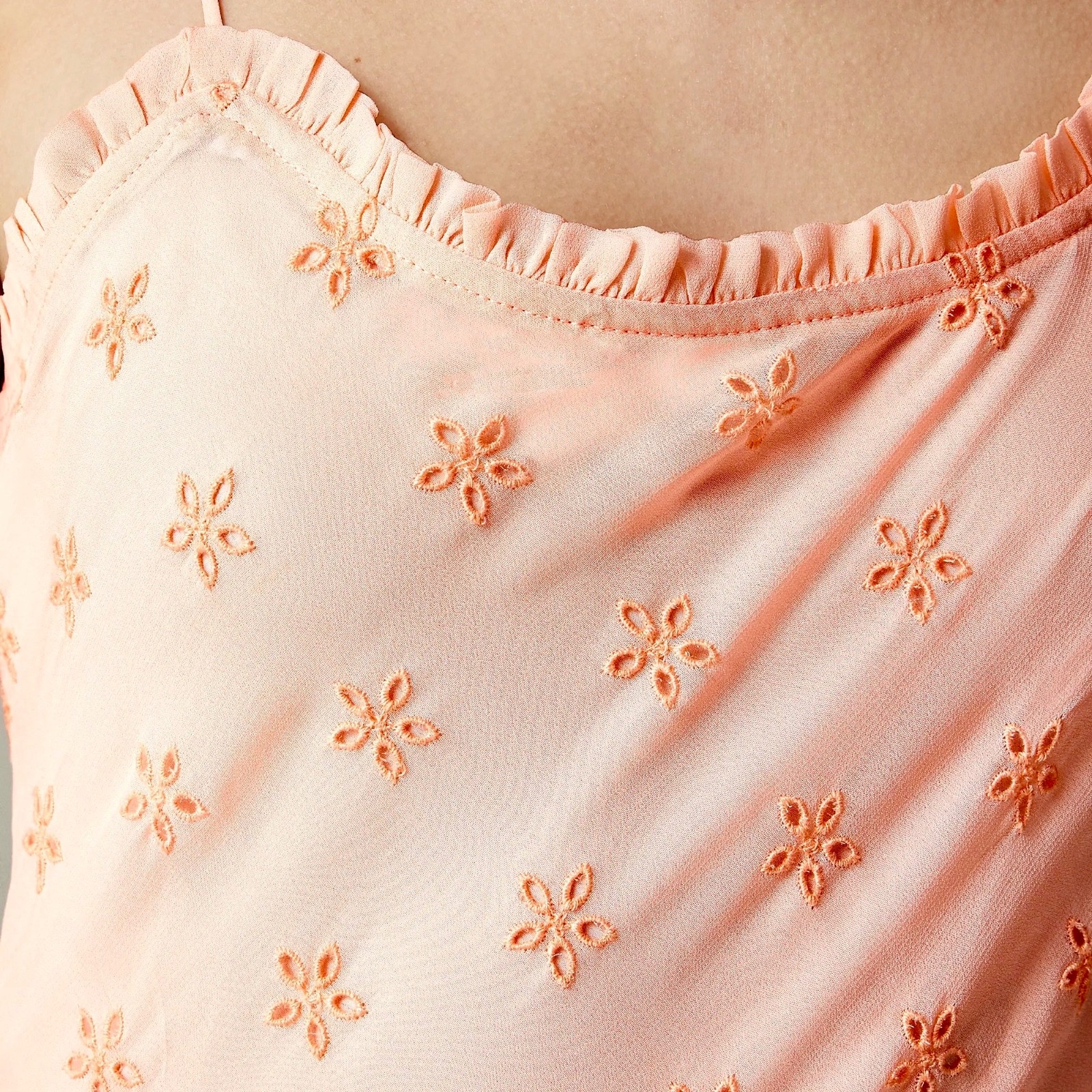 NWT!! J. CREW Collection Eyelet Maxi Slip Dress Blushed Peach Pink Fairy Size 6