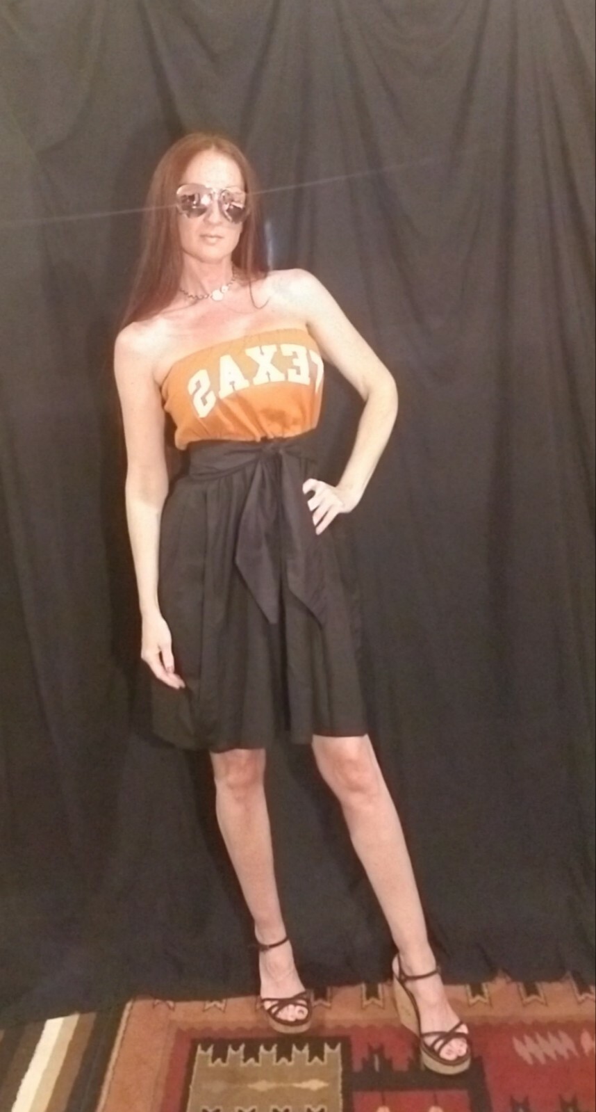 UT Texas Longhorns Strapless Dress
