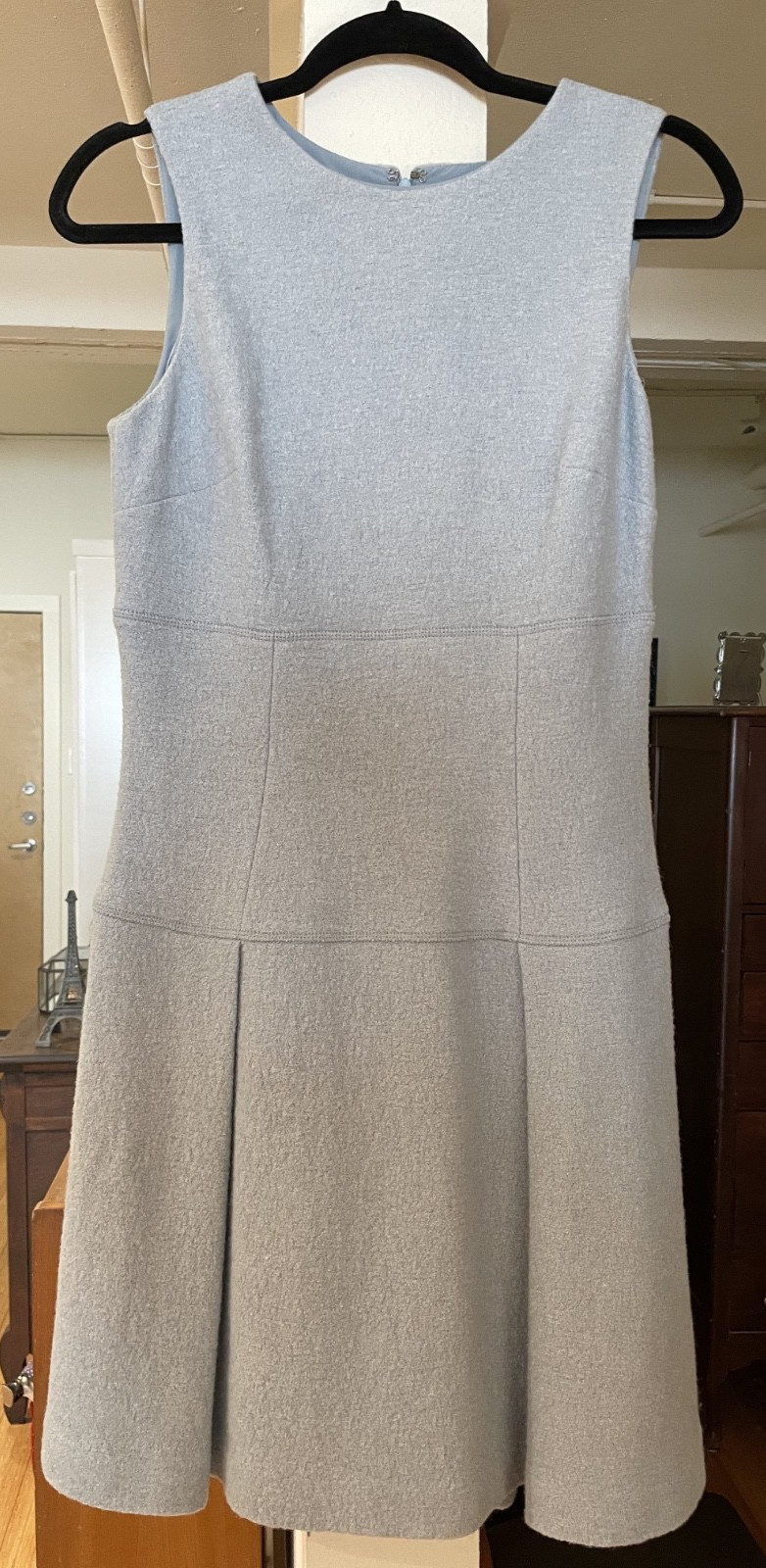 Ann Taylor Sleeveless Dusty Blue Scoop Neck Dress, Size 4