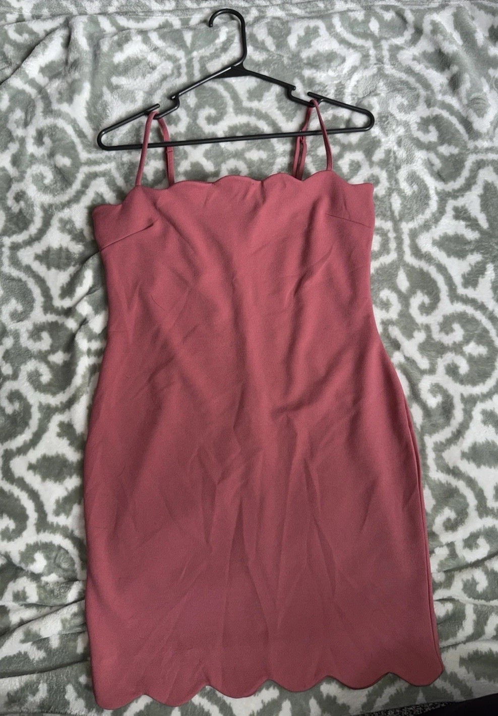Iris Pink Bodycon Sweetheart Neck Strappy Sleeveless Short Dress L