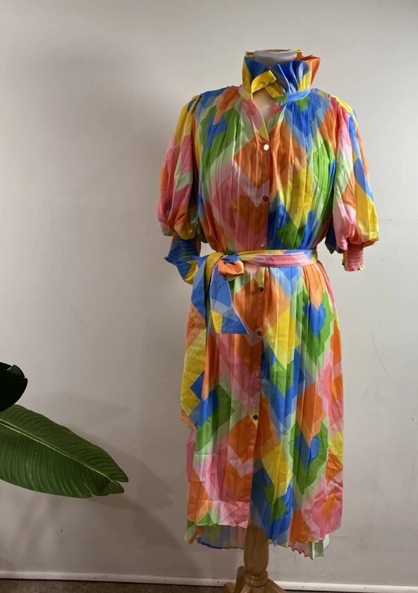 Emily McCarthy Womens Rowan Dress Geo , Size XL