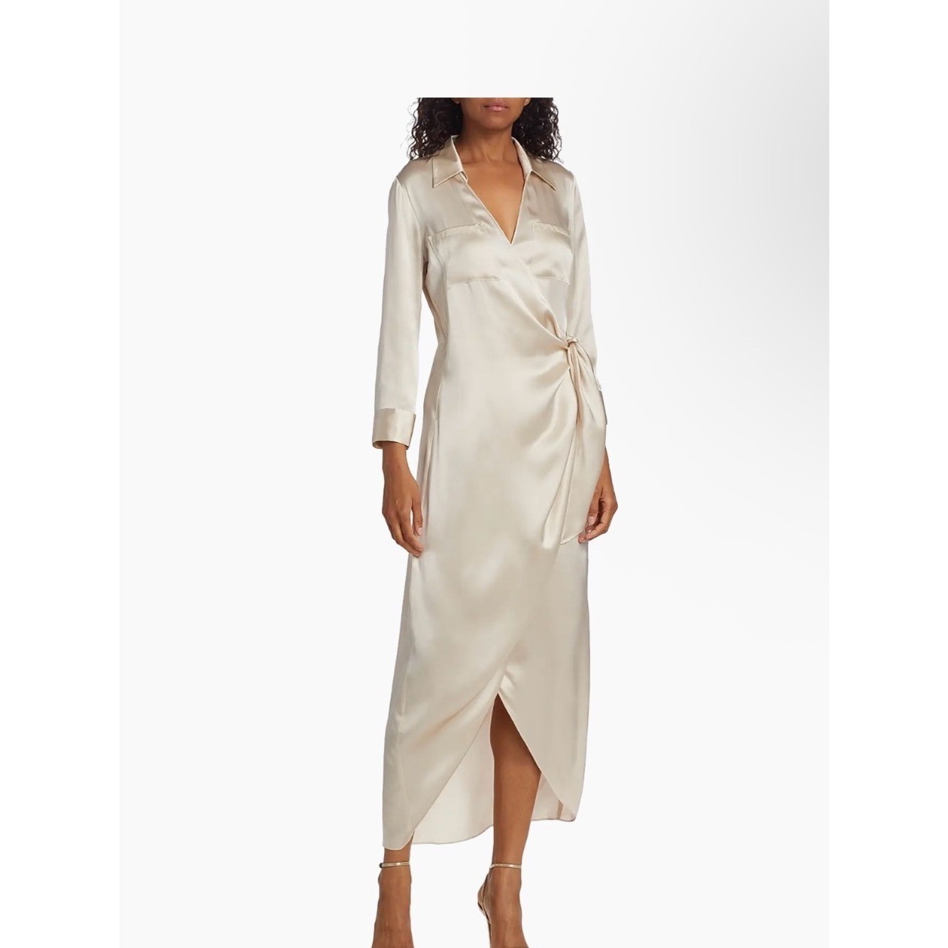 L’AGENCE Satin Wrap Chemise Dress NWT Size 2
