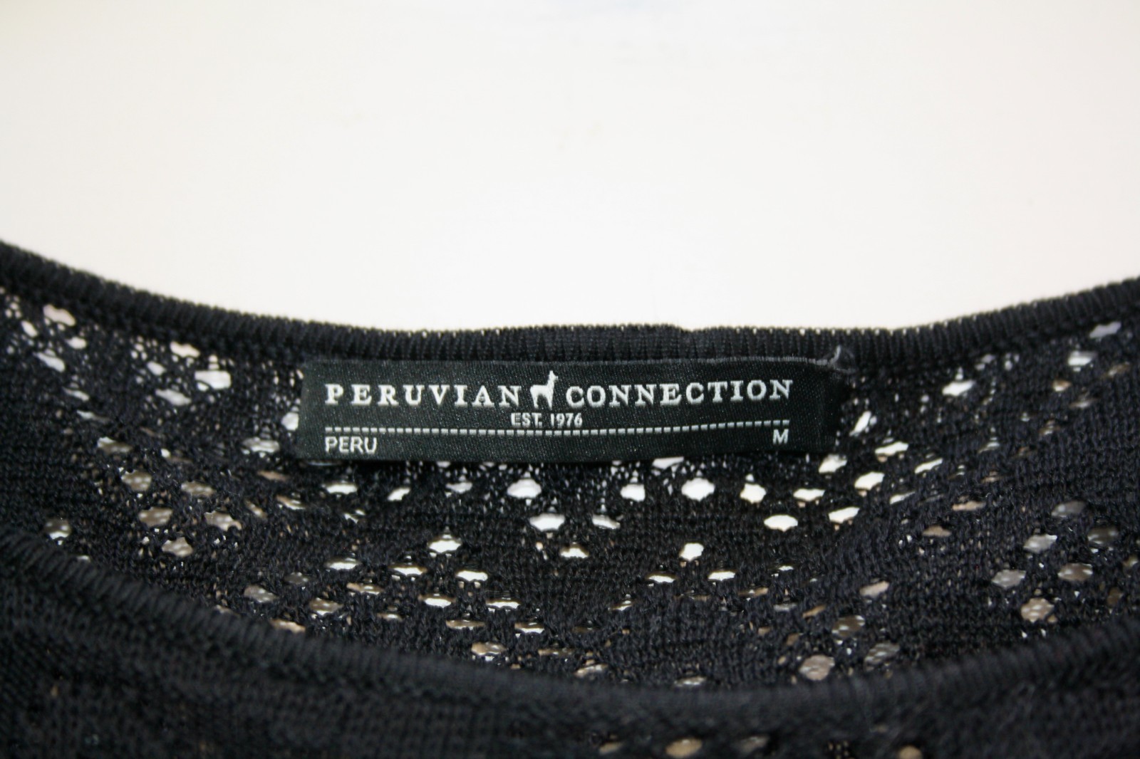 Peruvian Connection “Phoebe” Black Pima Cotton Crochet Lace Dress, M, rrp £489