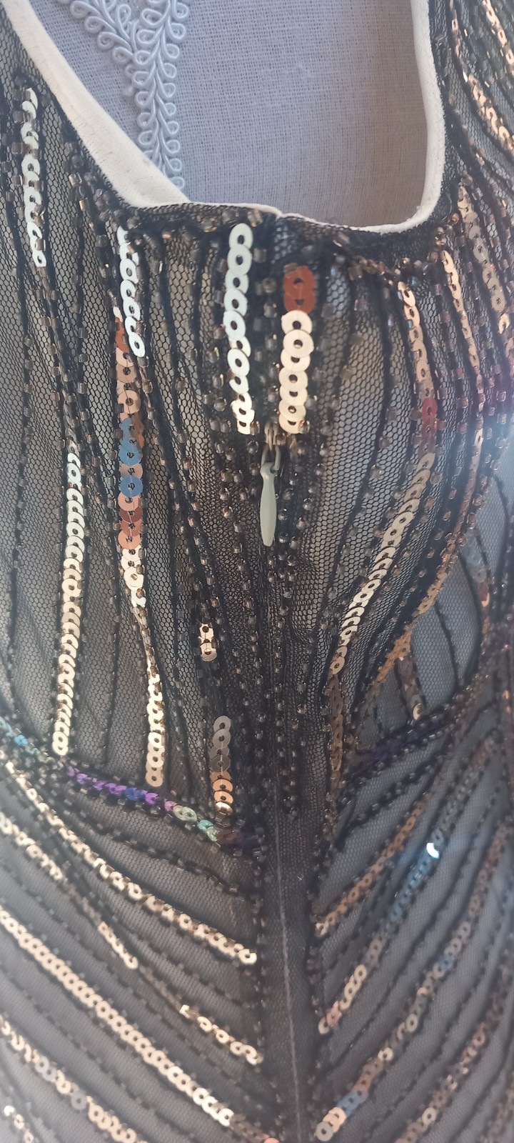 1920s Replica Chicago / Gatsby Beaded Flapper Dress – XL UK16/18