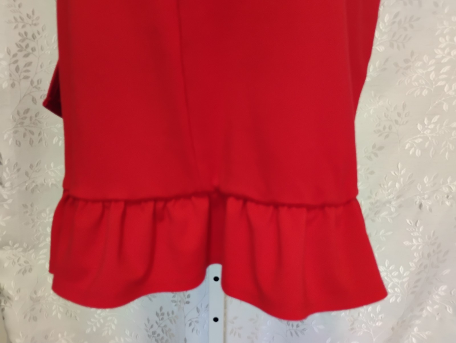 LULUS Ruffled Bodycon Sexy Red Mini Dress S Stretch Spaghetti Straps Zip Closure