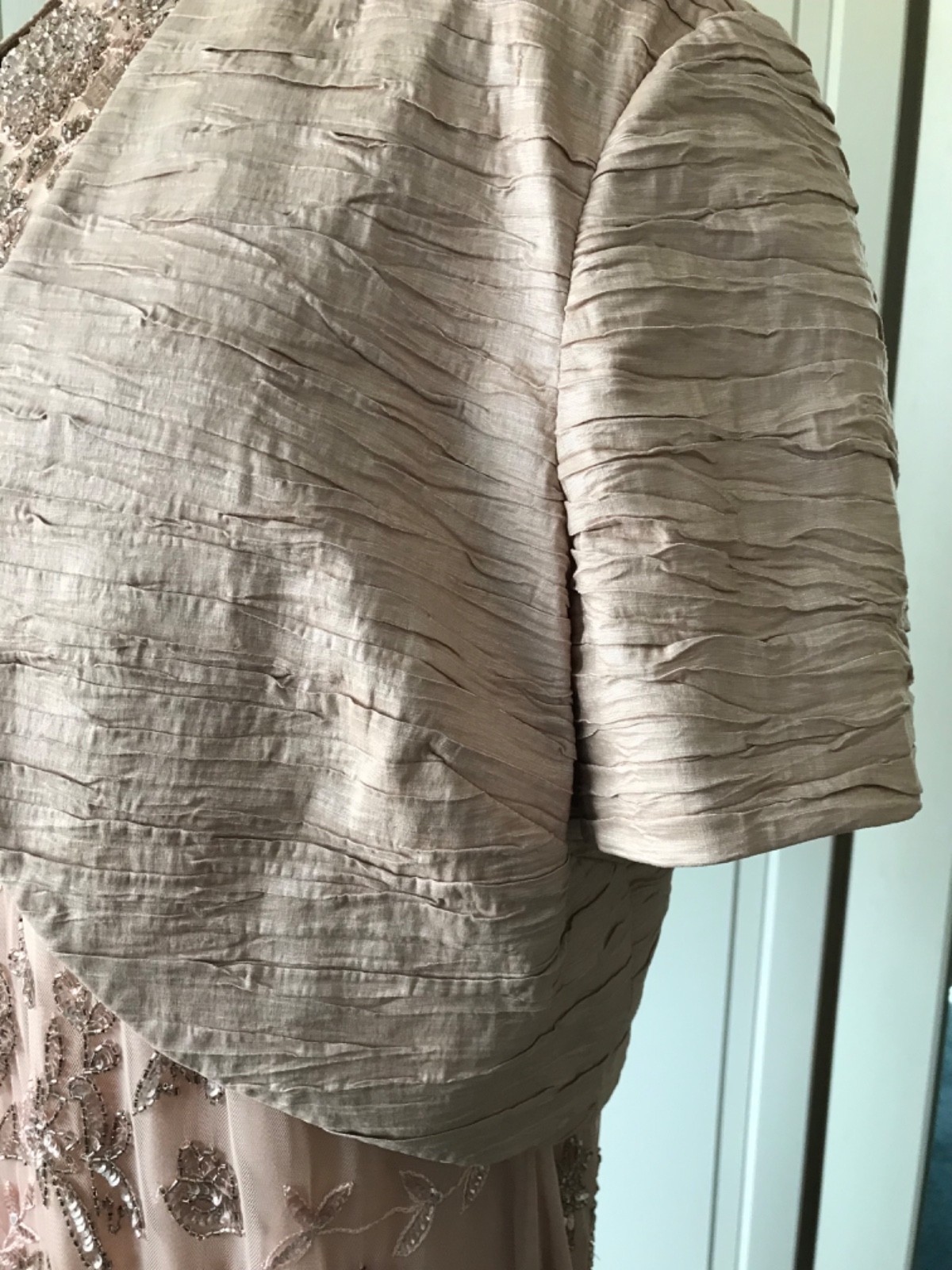 Summer Dress And Jacket by Joanna Hope Bead Embroidered Wedding Formal Size 20