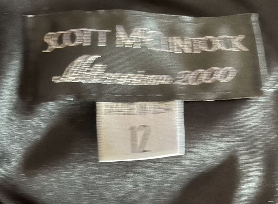 Scott McClintock Vintage Millennium 2000 Black Glitter Evening Gown Size 12 Y2K
