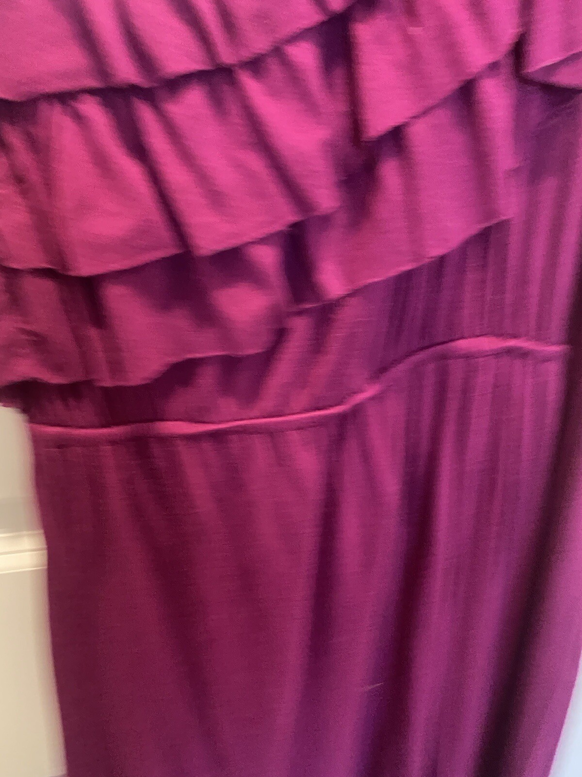Pink Rose Medium Purple Eggplant One Shoulder Sun Dress