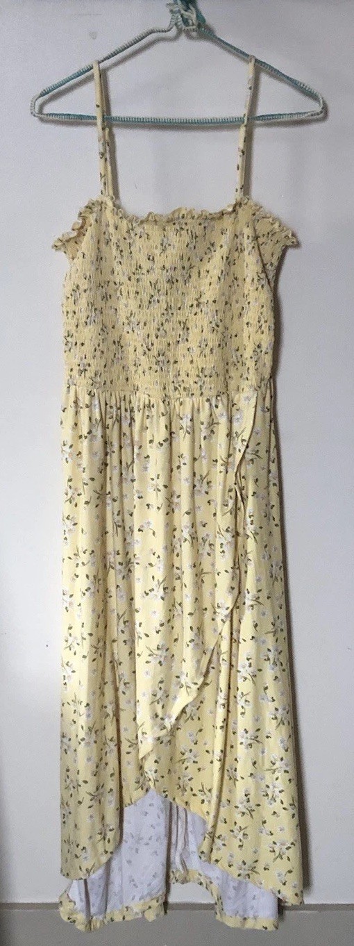 J for Justify XL Yellow Floral Summer Dress Daisies