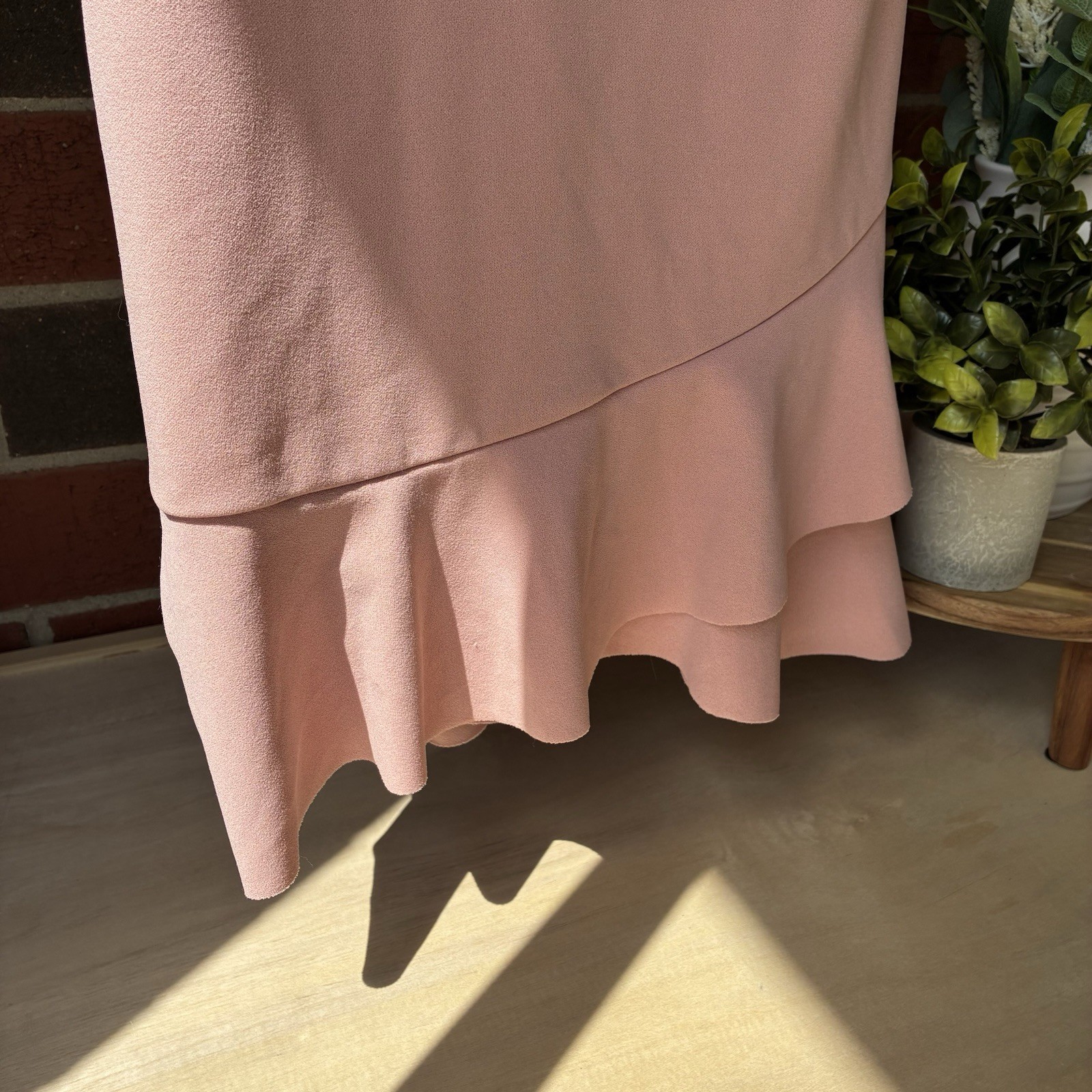 Altar’d State Short Sleeve Fit & Flare V Neck Dress Size Med Rose Pink Feminine