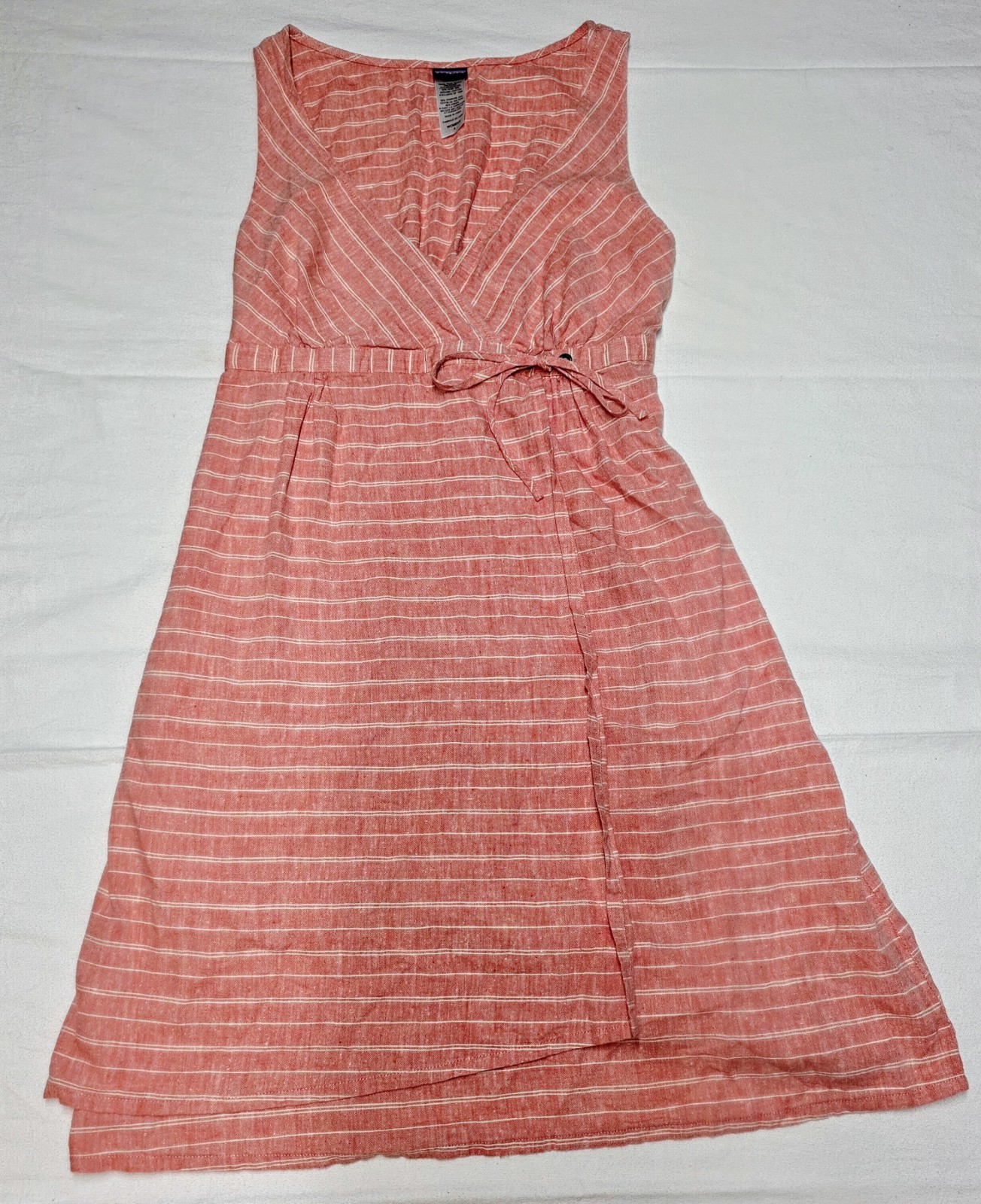 Patagonia Womens Dress Size 4 Crossover Dress Hemp/Cotton Blend Cambray Coral