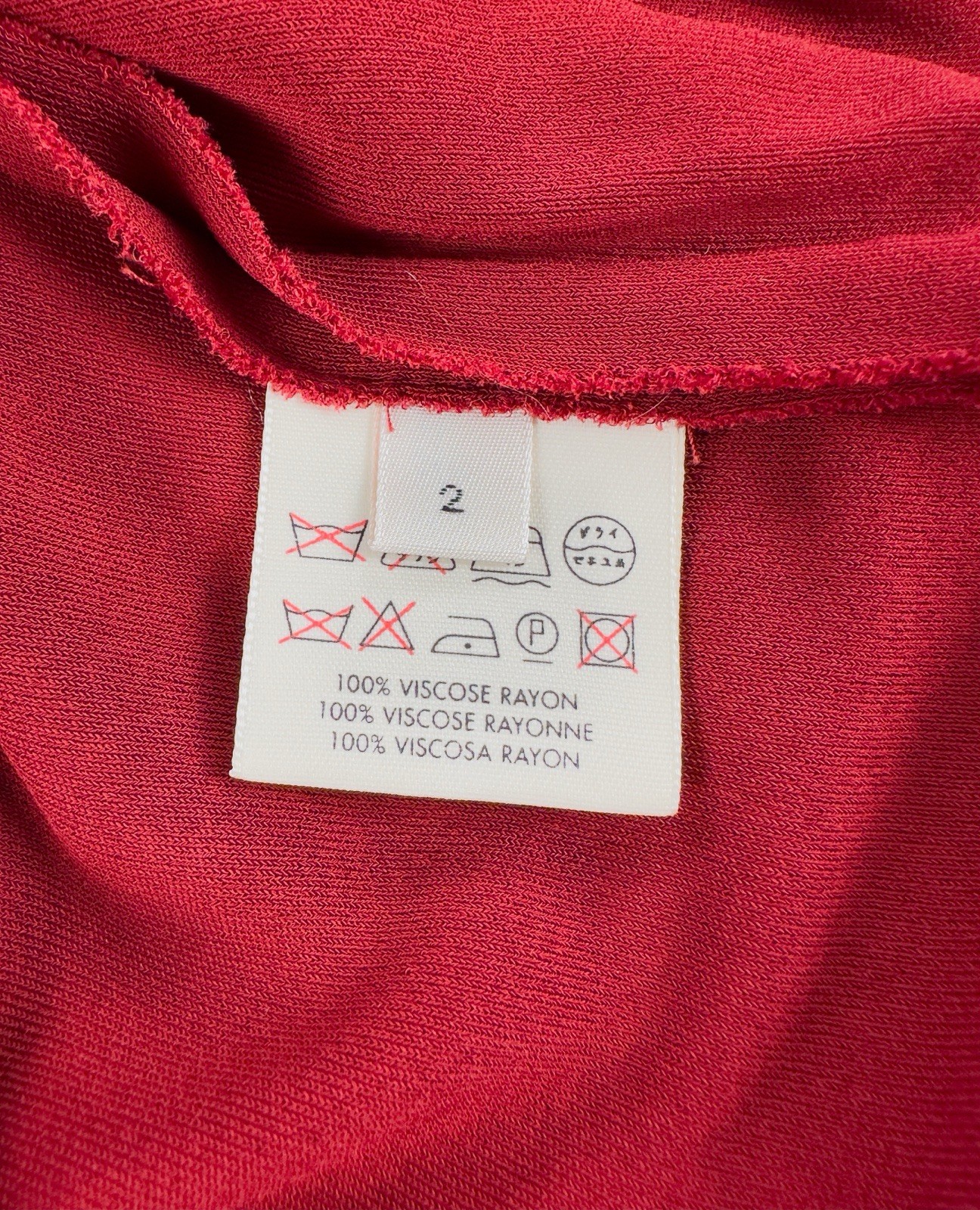 Calvin Klein Collection Fall 1997 Red Jersey Dress 2 Vintage
