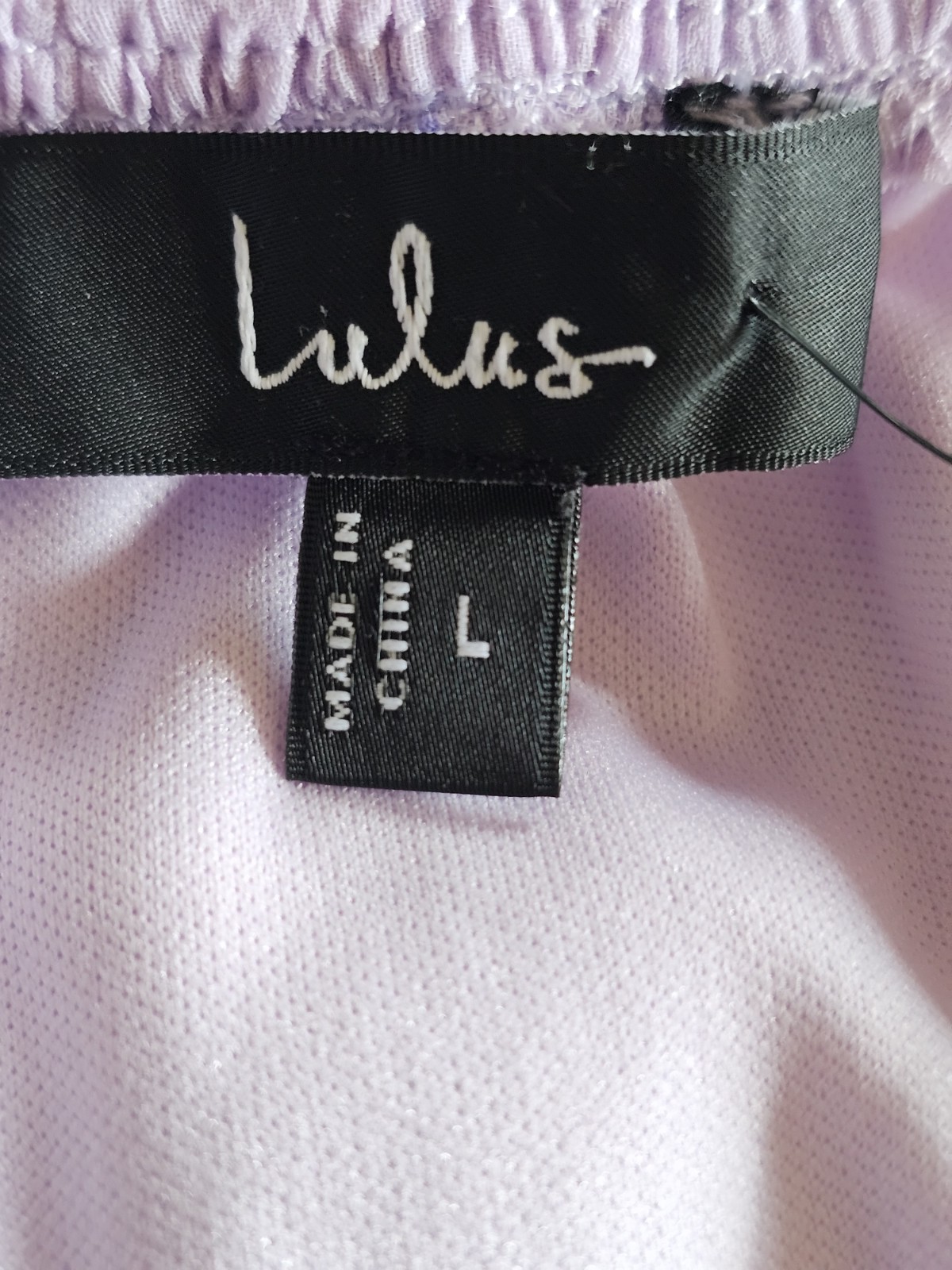 Lulus Lavender Pleated Layered Off Shoulder Tiered Midi Dress L 100% Polyester