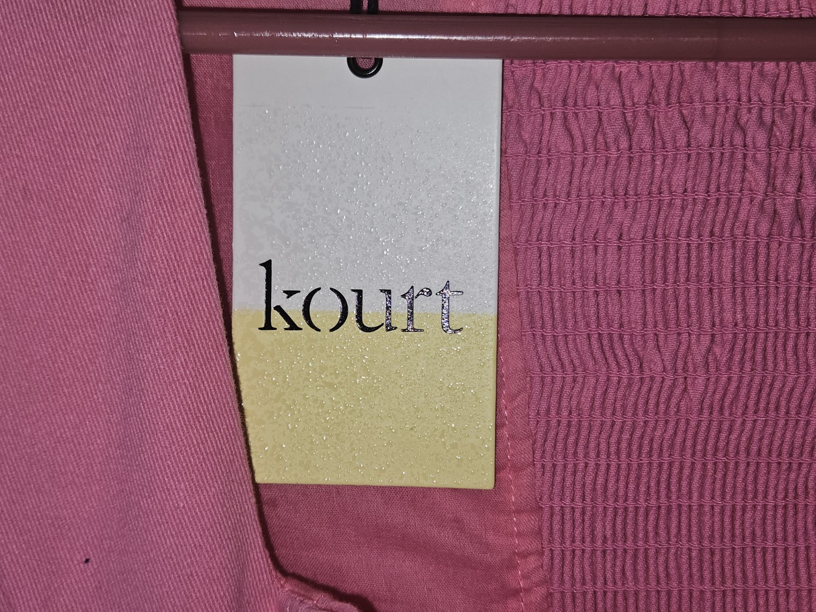Kourt Pink Denim Corset Pleated Lele Babydoll Fit Flare Mini Dress Size Med NWT
